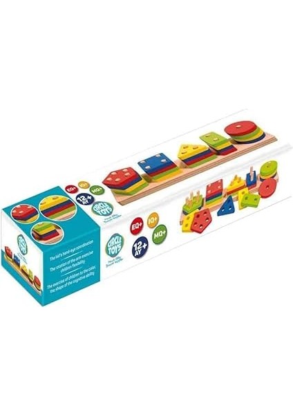 Toys Ahşap Geometrik Şekiller 5'li indirimleri