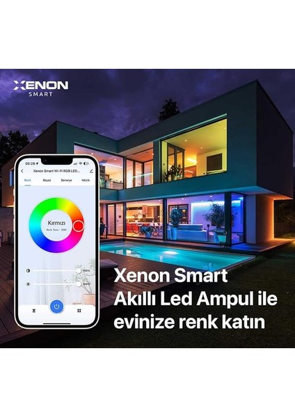 Smart Akıllı Wi-Fi LED Akıllı Rgb Ampul Mobil Uygulama Denetimli Google Home ve Alexa Uyumlu Çok Renkli Lamba (5 Adet) X7021 modelleri