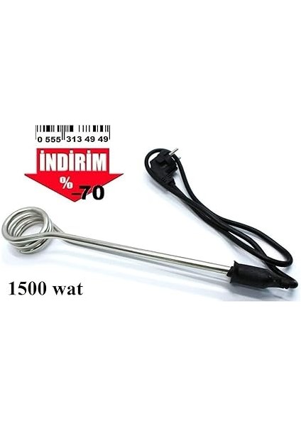Ats Çelik Su Isıtıcı 1500 Watt Daldırma Tip 090493 fiyatları
