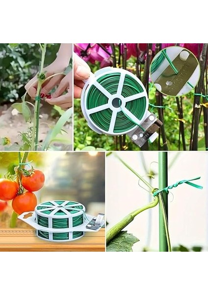 50 Metre Kendiliğinden Kesici Bıçaklı Bitki Saksı Kablo Sabitleme Teli fiyatları