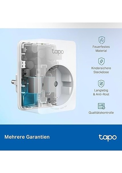Tapo P100, Akıllı Mini Wi-Fi Soketi, Amazon Alexa ve Google Home ile Çalışır, Uzaktan Kontrol, Cihaz Paylaşımı, Hub Gerekmez, 1-Pack indirimleri