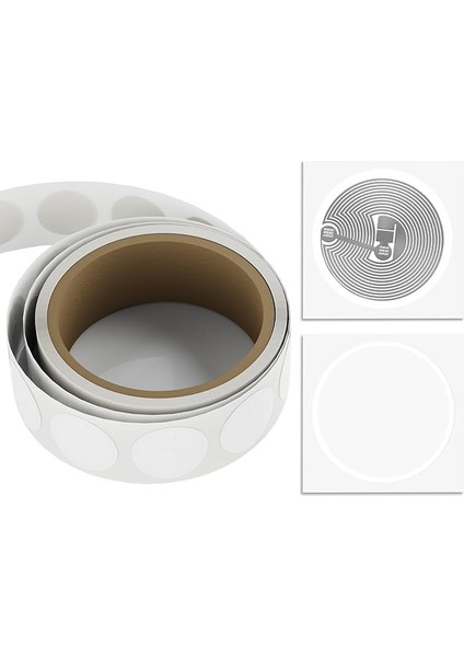 Nfc 10 Paket- Çıkartması NTAG213 Etiketleri Yuvarlak Etiket (1 Inç Çap) 144 Bayt Bellek