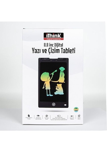 8.8 Inc Renkli Dijital Yazı ve Çizim Tableti Siyah Dt-80 modelleri