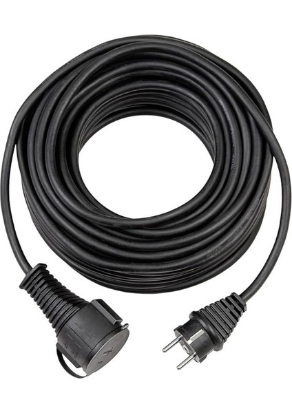 Kaliteli Kauçuk Uzatma Kablosu (25 M, IP44, Dış Mekan Için Kablo), Siyah