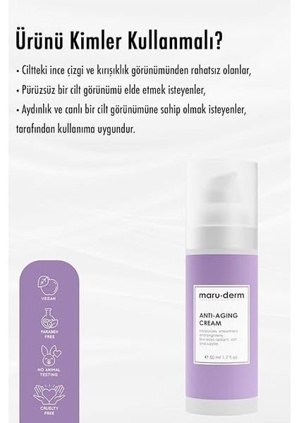 Anti-Age Kırışıklık Karşıtı Cilt Bakım Kremi 50 ml modelleri