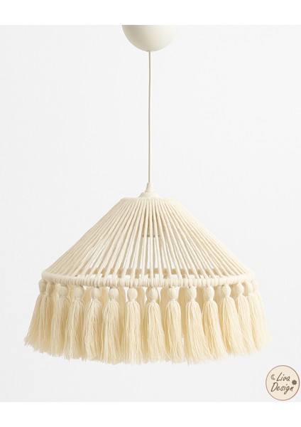 El Yapımı Bohem Konik Şekilli Şapka Makrome Avize / Salon , Oturma Odası , Ofis , Yatak Odası fırsatları