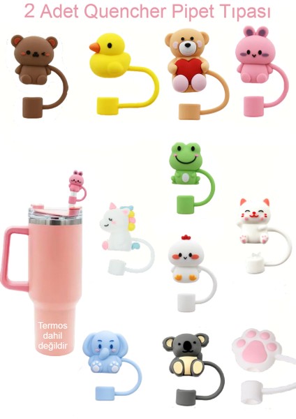 2 Adet 10 Mm Stanley Için Silikon Pipet Tıpası Kapağı Şekilli Quencher Pipet Tıpası