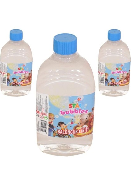And Toys Köpük 3 Adet Baloncuk Likiti Yedek Baloncuk Solüsyon 500 ml