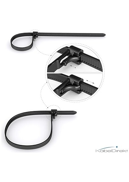 – Tekrar Kapatılabilir 3'lü Kablo Bağı Paketi (100, 150, 200MM x 7,4 Mm) (Çıkarılabilir/yeniden Kullanılabilir Çok Kullanımlık Kablo Bağları, 3X40 Parça, Naylon Esnek, Siyah) modelleri