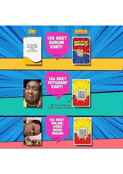 What Do You Mood Moodun Ne - Eğlenceli Grup Arkadaş Aile Kutu Oyunu - Hangisi Mod Moodun Do You Meme - Durum Kartı Oyunu modelleri
