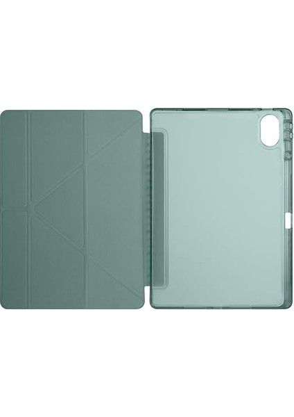 Huawei Matepad 12X Kılıf Silikon Standlı Kalem Bölmeli Kılıf Koyu Yeşil modelleri