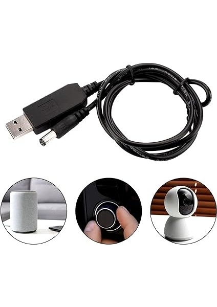 Lua USB To Dc Adaptör Çevirici, 100 Cm, Çevirici Kablo, 3.0 * 1.5 Dc Uç indirimleri