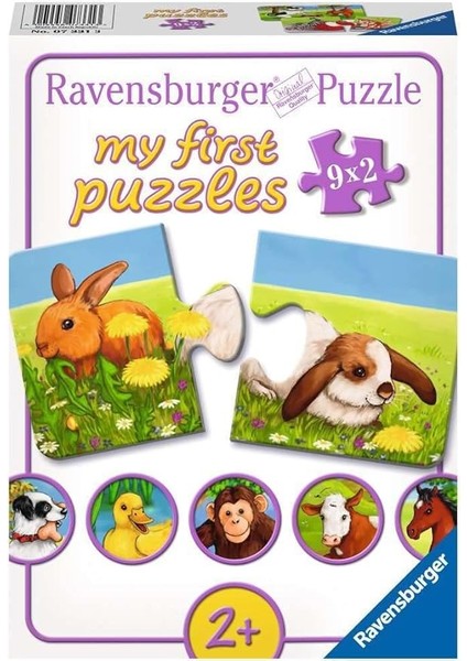 Puzzle 9x2 Hayvanlar My First Puzzles Renkli 1+