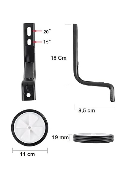 Bisiklet Yan Denge Tekeri Kalın Demirli 16 ve 20 Jant Bisiklet Yan Tekeri fiyatları
