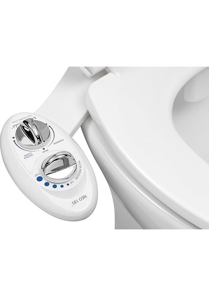 Bidet Neo 185 Bidet Kendi Kendini Temizleyen Çift Başlıklı Manuel Tuvalet Aparatı, Beyaz