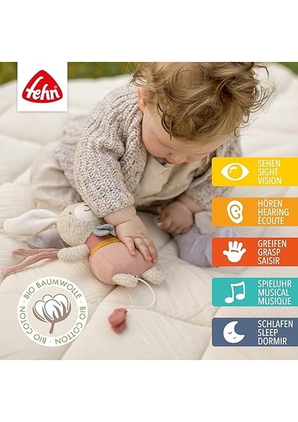Mini Müzik Kutusu Tavşan - Sevimli Oyuncak ve Pamuklu Uyku Yardımcısı (Organik) - Rahatlatıcı Melodi - Bebekler ve Küçük Çocuklar Için fiyatları