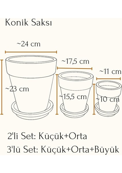 Konik Saksı+Tabak • Abstract No.03 (Orta) fiyatları