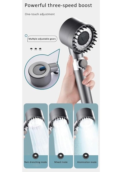 Filtreli 3 Fonksiyonlu Duş Başlığı El Duşu + Pvc Duş Hortumu ve Yapışkanlı Mafsal 3'lü Set fiyatları