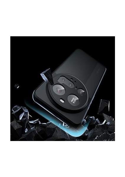 Xiaomi 15 Ultra ile Uyumlu Kamera Korumalı Şeffaf Pürüzsüz Arka Yüzey Z-New Roll Kapak Parmak Izi Yapmayan Xiaomi 15 Ultra Için Kılıf Siyah indirimleri