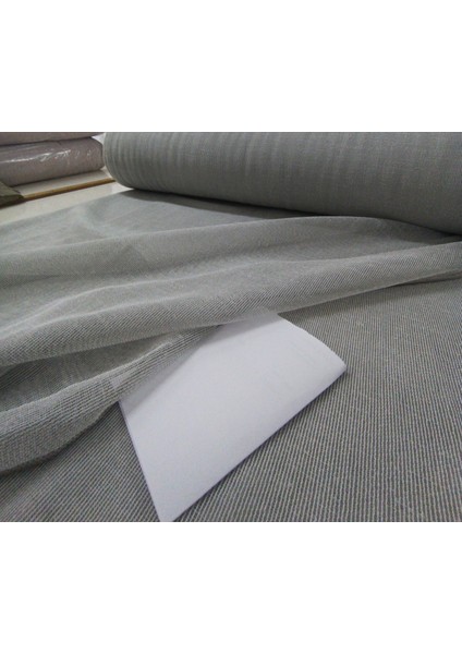 Modern Panama Keten Tül Perde - Açık Gri - Pileli Dikim 1x2,5 Pile - KTN12