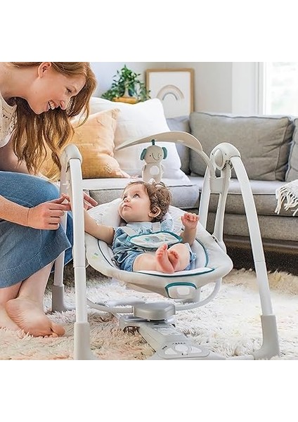 Convertme 2'si 1 Arada Kompakt Taşınabilir Bebek Salıncağı ve Bebek Koltuğu, Pille Çalışan Titreşimler, Otomatik Sallanma, Doğa Sesleri - Nash fiyatları
