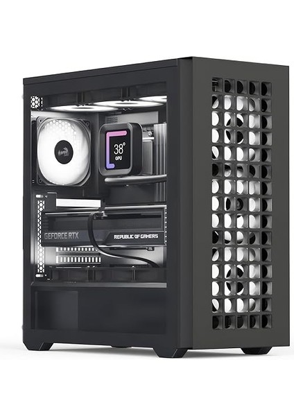 D502A Orta Kule Kılıfı, Mesh Ön Panel, 360MM Radyatör Desteği, 11 Fan Yuvası, 400MM Gpu, Atx/m-Atx/mini-Itx, Manyetik Toz Filtreleri, Spcc Çelik Konstrüksiyon, Moda Pc Yapısı, Siyah