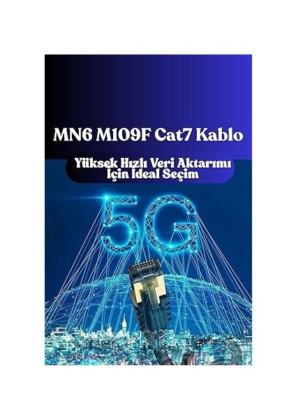 M109F Cat7 Kablo/2 METRE/10GBPS-2000MHZ-24 Awg-S/stp-Cat7 Ethernet Kablosu (M109F Cat7, Sıyah, 15 Metre) fiyatları