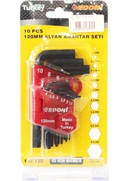 10LU 120 mm Alyan Anahtar Takımı fiyatları