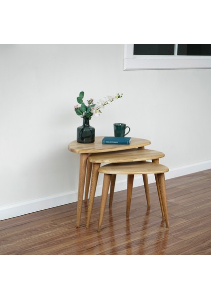 Ercol Style Masif Gerçek Ceviz Ağacı Zigon Orta Sehpa Takımı fırsatları