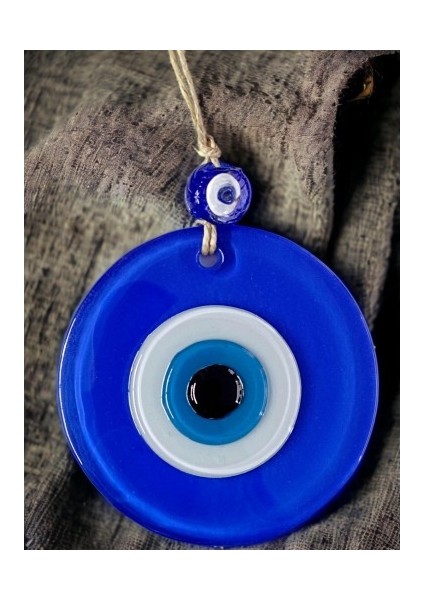 Mavi Nazar Boncuklu Duvar Süsü 10 cm Cam Duvar Dekoru modelleri