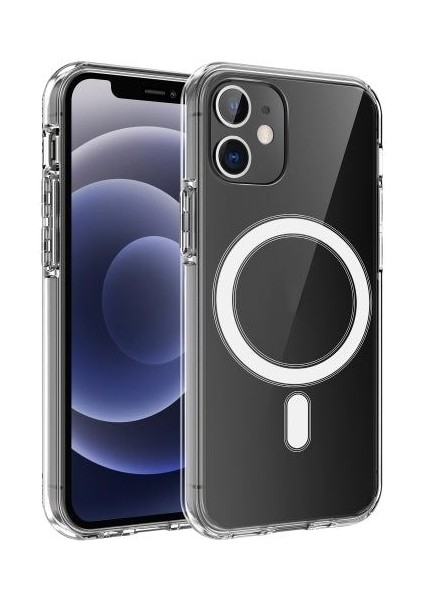Apple iPhone 11 Uyumlu Magesafe Wireless Şarj Özellikli Şeffaf Silikon Kılıf