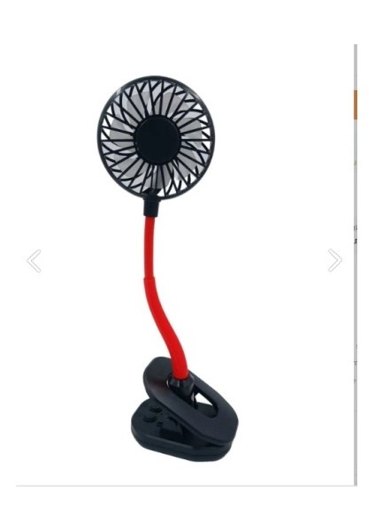 Portatif Işıklı Mini Klipsli Fan