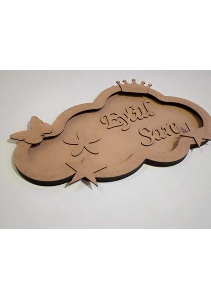 Beyaz Ahşap Bulut Pano, Isimli, Figürlü, Boyamaya Uygun, LED Işıklı, Dekoratif Ürün fiyatları