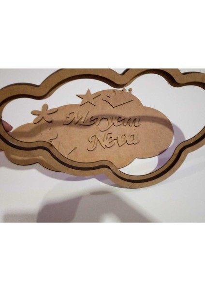 Beyaz Ahşap Bulut Pano, Isimli, Figürlü, Boyamaya Uygun, LED Işıklı, Dekoratif Ürün fırsatları