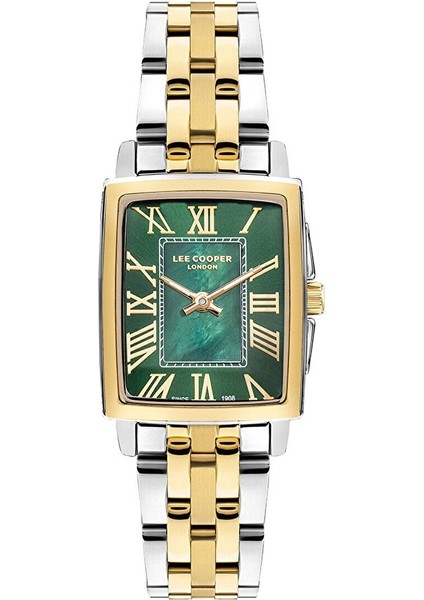 LC07940.270 Kadın Kol Saati – Gold&silver – 22 mm – Yeşil Dikdörtgen Kadran