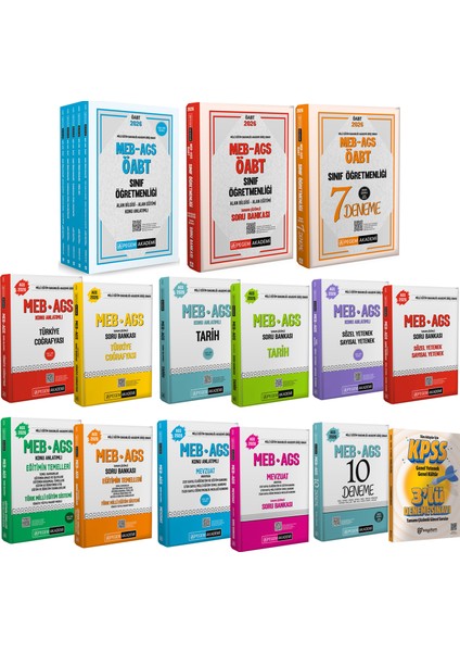 2026 Meb Ags Öabt Sınıf Öğretmenliği Konu Anlatımlı 5kitap-Soru Bankası-7 Deneme-Ags Konu Soru Seti