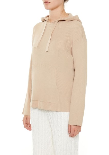 Örgü Kapüşonlu Sweatshirt