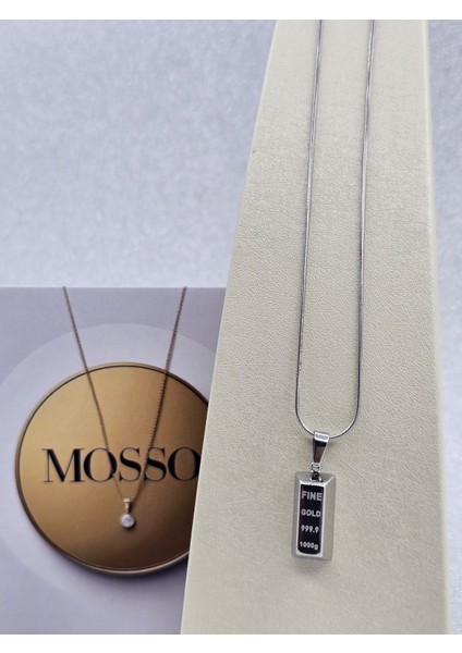 Xuping Külçe Model Çelik Kolye Gümüş Renk ( Büyük Boy ) fiyatları