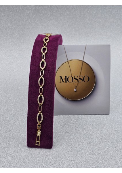 Xuping Zirkon Taşlı Oval Model Gold Renk Çelik Bileklik fiyatları