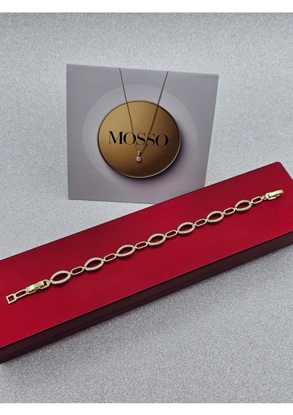 Xuping Zirkon Taşlı Oval Model Gold Renk Çelik Bileklik fırsatları