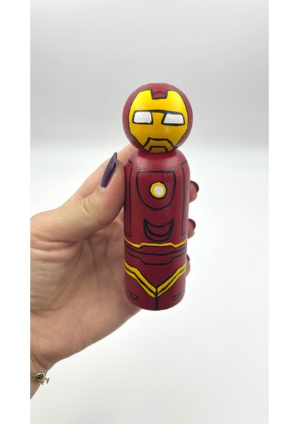El Yapımı 11 cm Iron Man Ahşap Figür, Koleksiyon ve Dekor Için Ideal Seçenek modelleri