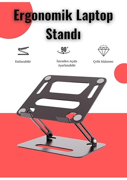 Basic2 Aluminyum Ergonomik Ayarlanabiliir Macbook Notebook Standı 1 fırsatları