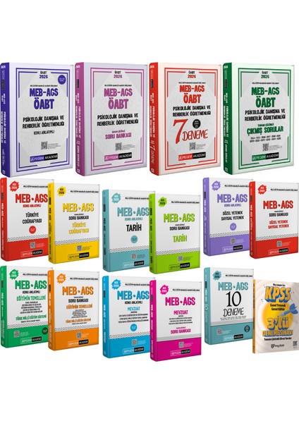 2026 Meb Ags Öabt Psikolojik Danışma ve Rehberlik Konu-Soru-Deneme-Çıkmış Sorular(Ags Konu Soru)