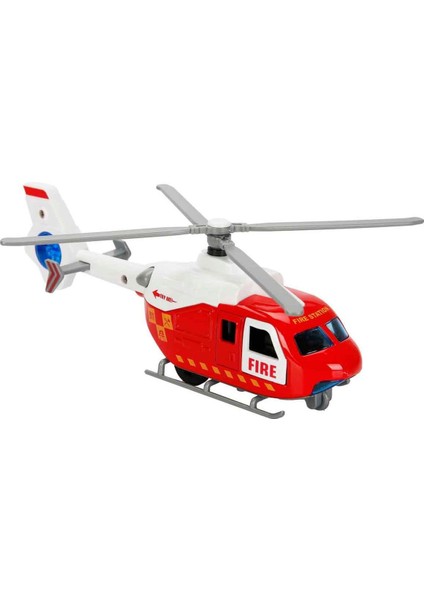 Maxx Wheels Sesli Işıklı Çek Bırak Die Cast Helikopter – Metal Gövde modelleri