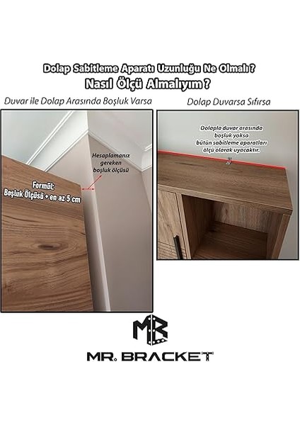 Deprem Güvenliği Dolap Sabitleme Aparatı Seti 16X52X100MM - Mobilya Gardırop Portmanto Eşya Duvara Sabitleyici L Demiri fiyatları