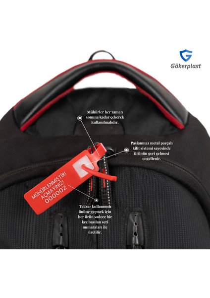 GP411 Yüksek Dayanımlı Güvenlik Plastik Kayış Mührü / 100 Adet indirimleri