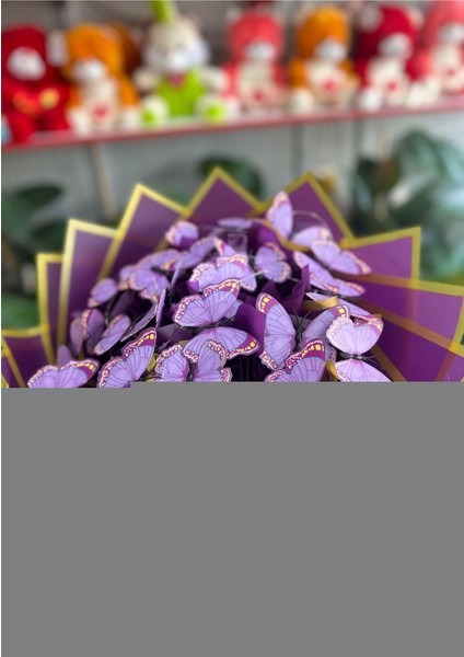 Işıklı Ledli Kelebek Buketi
