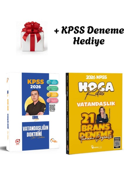 2026 Kpss Vatandaşlığın Doktrini Soru Bankası ve Vatandaşlık 21 Branş Deneme + Kpss Deneme Hediyeli