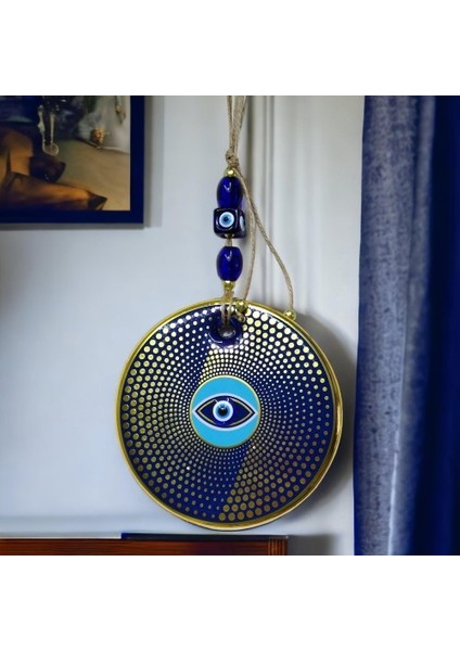 Yaldızlı Nazar Boncuklu Duvar Süsü Gözlü Duvar Dekoru