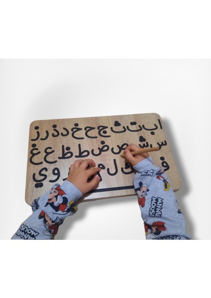 Pembe Arapça Kuran Harf Öğrenme Tahtası Montessori Eğitici Oyuncak modelleri